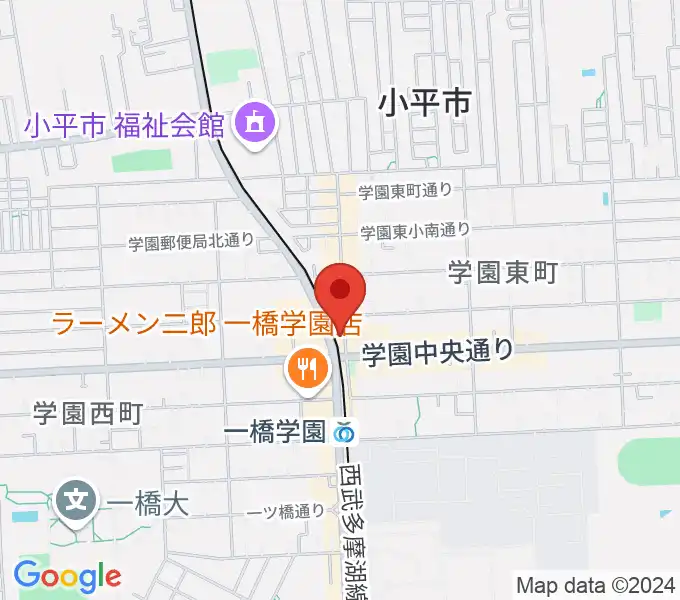 宮地楽器 小平センターの地図