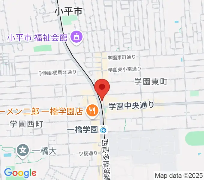 宮地楽器 小平センターの地図