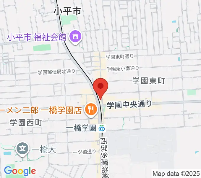 宮地楽器 小平センターの地図