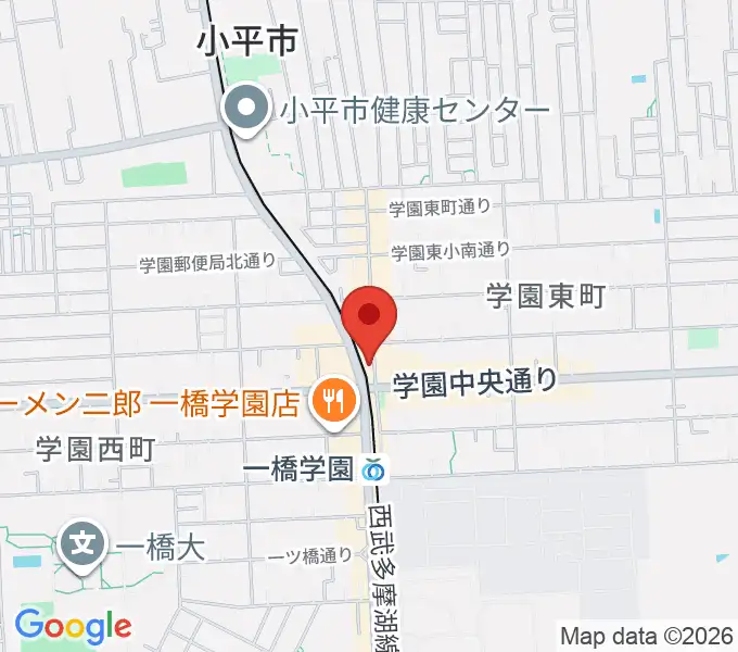 宮地楽器 小平センターの地図