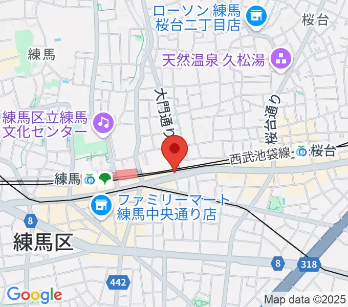 9th Sounds ギタースクールの地図