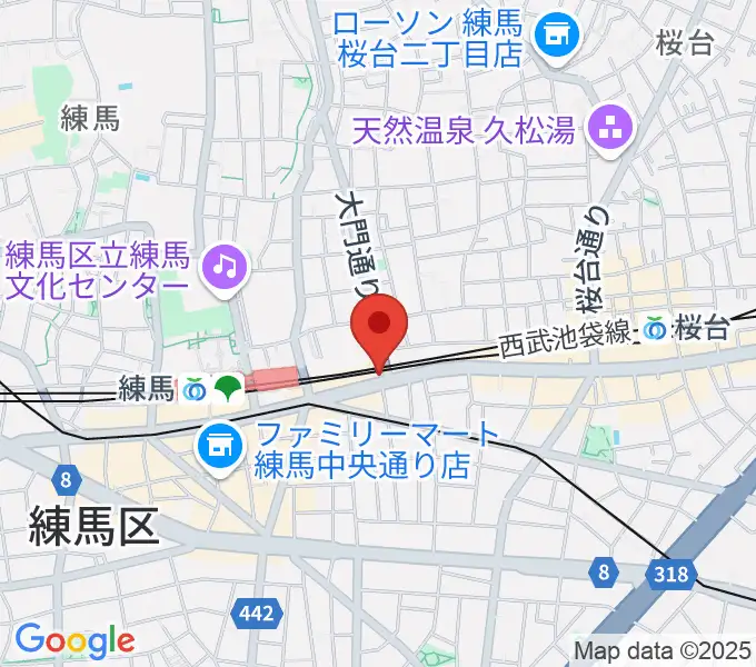 9th Sounds ギタースクールの地図