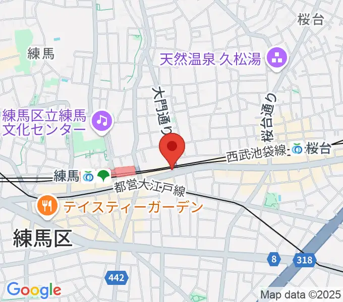 9th Sounds ギタースクールの地図