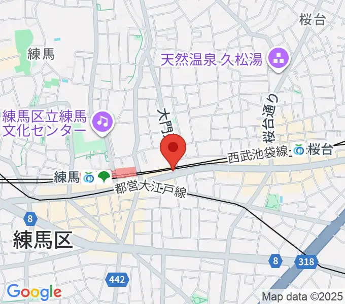 9th Sounds ギタースクールの地図