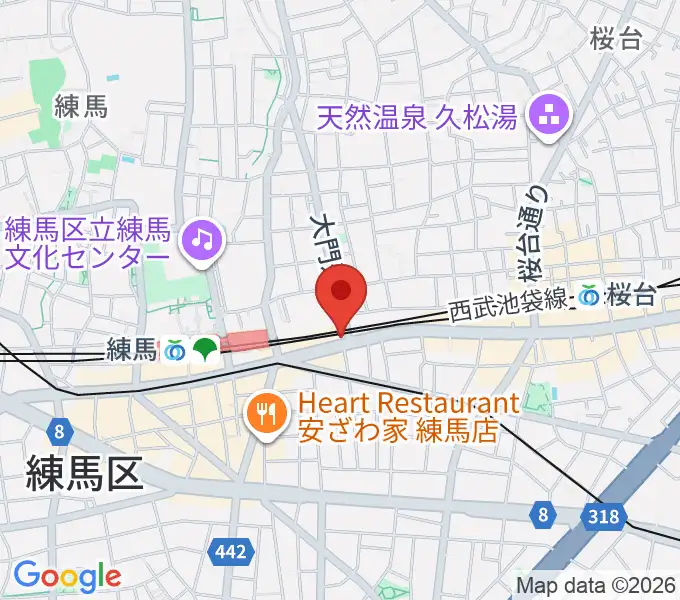 9th Sounds ギタースクールの地図