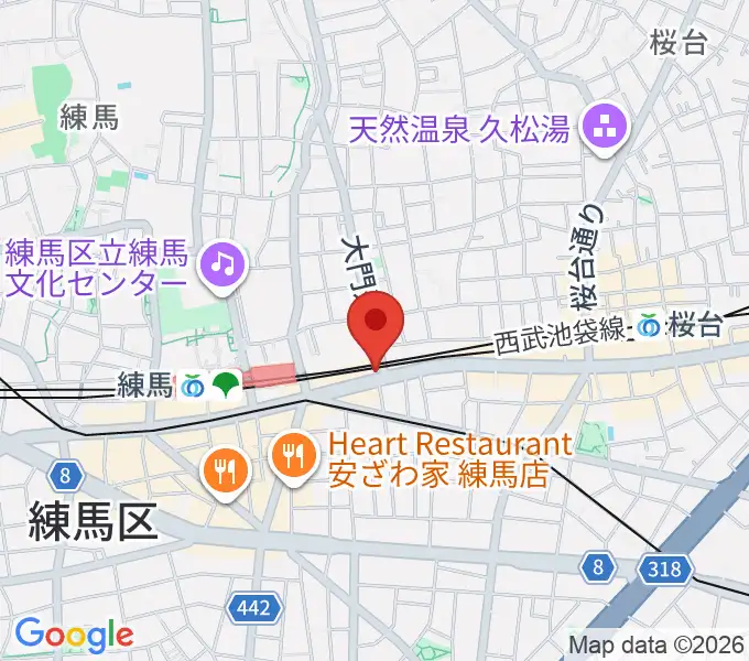 9th Sounds ギタースクールの地図