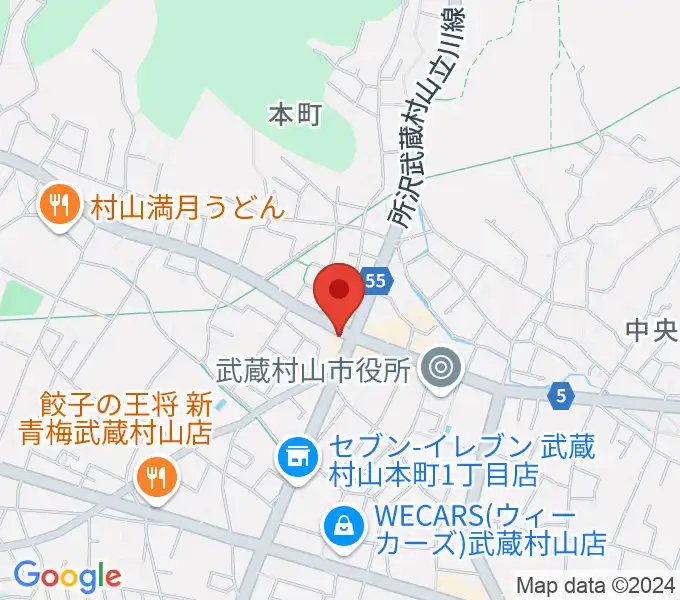 宮地楽器 武蔵村山センターの地図