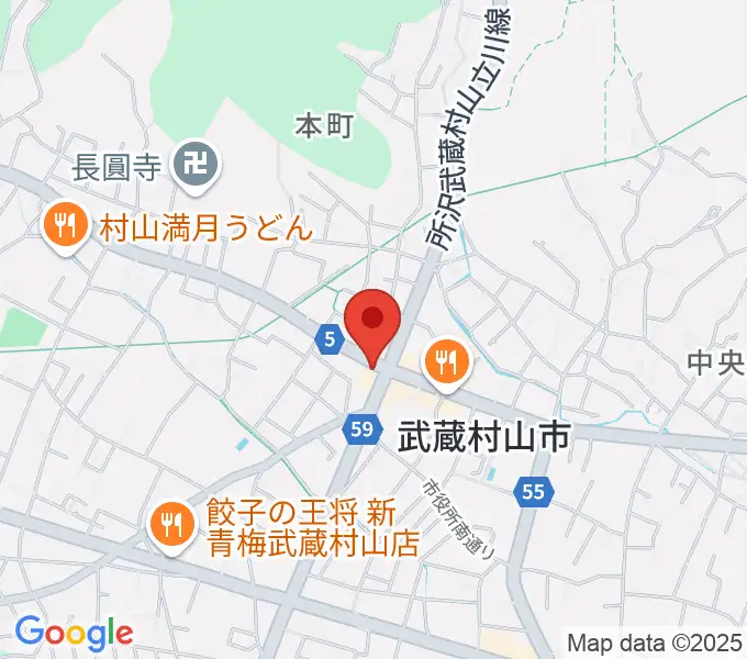 宮地楽器 武蔵村山センターの地図