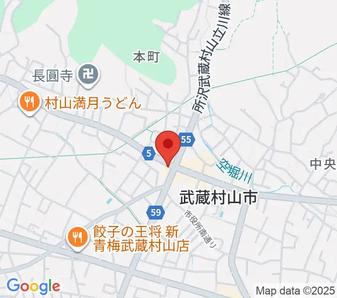 宮地楽器 武蔵村山センターの地図