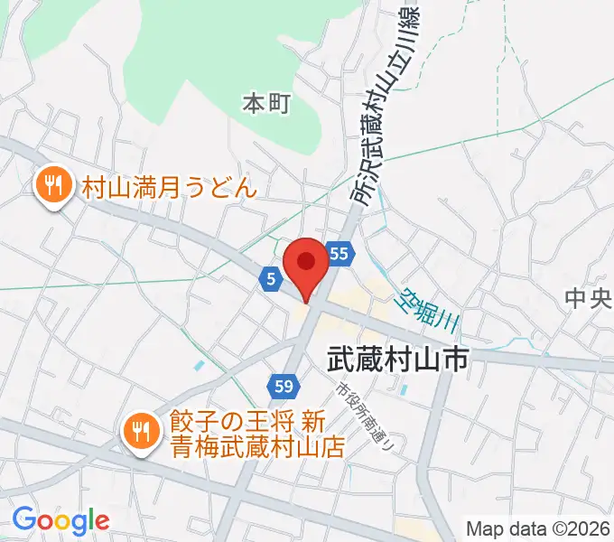 宮地楽器 武蔵村山センターの地図