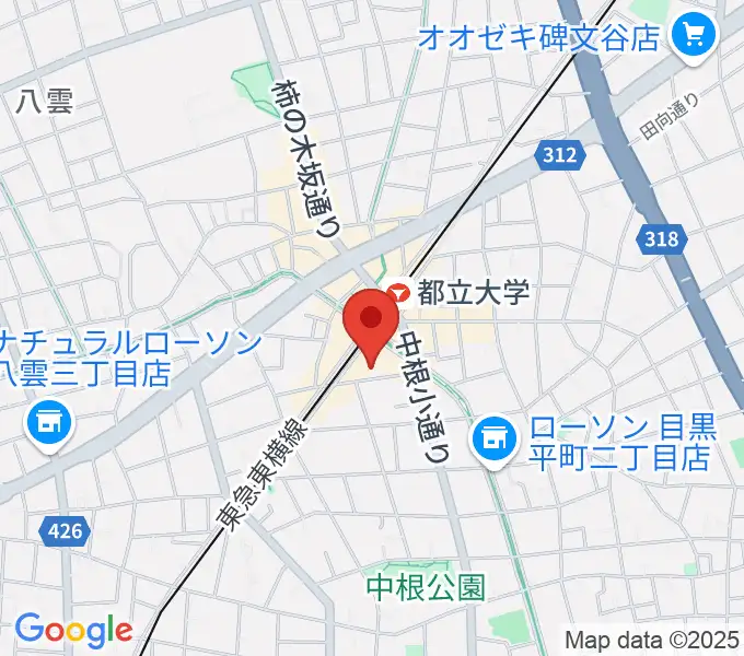 宮地楽器 都立大（目黒）センターの地図