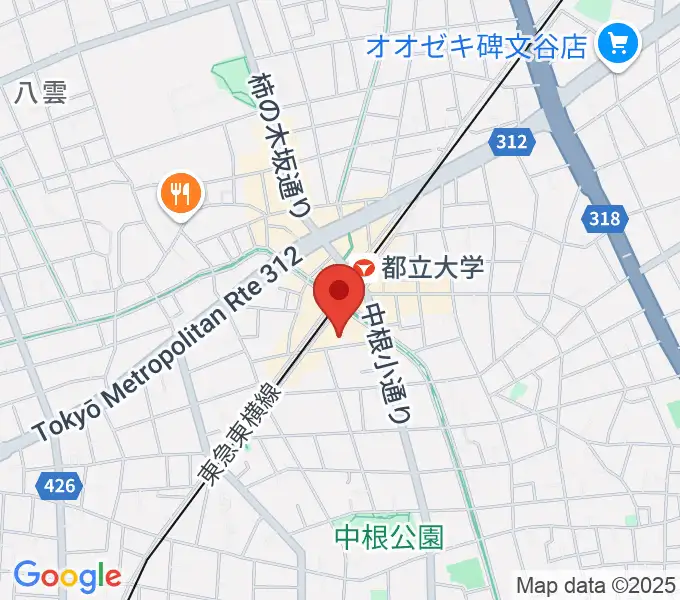 宮地楽器 都立大（目黒）センターの地図