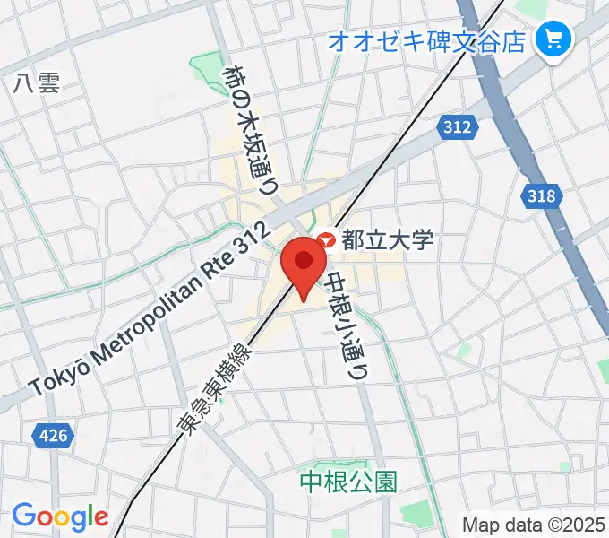 宮地楽器 都立大（目黒）センターの地図