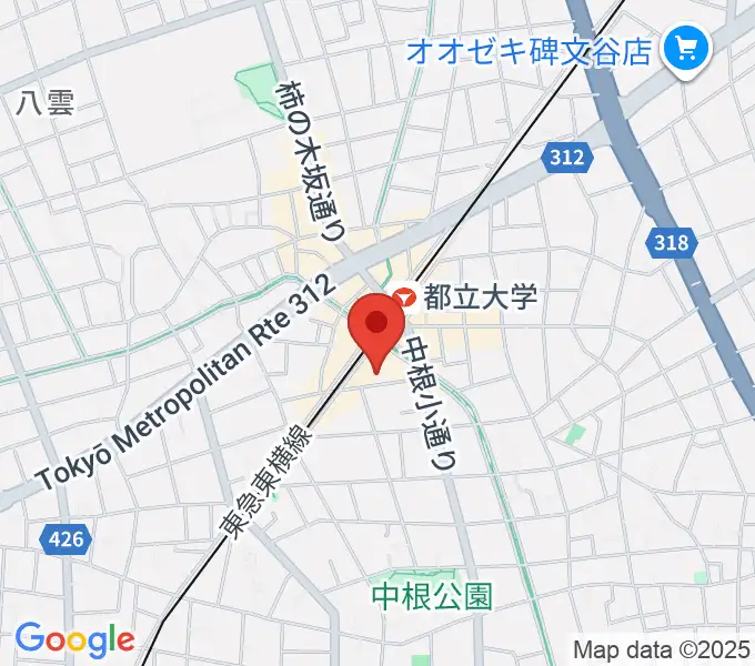 宮地楽器 都立大（目黒）センターの地図