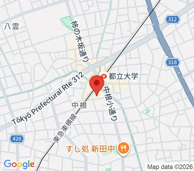 宮地楽器 都立大（目黒）センターの地図