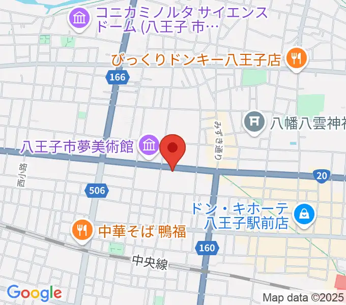 宮地楽器 八王子センターの地図