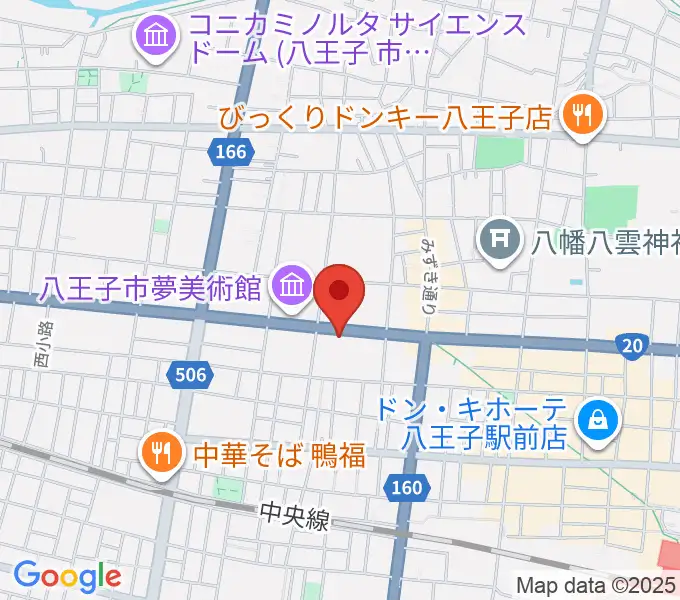 宮地楽器 八王子センターの地図