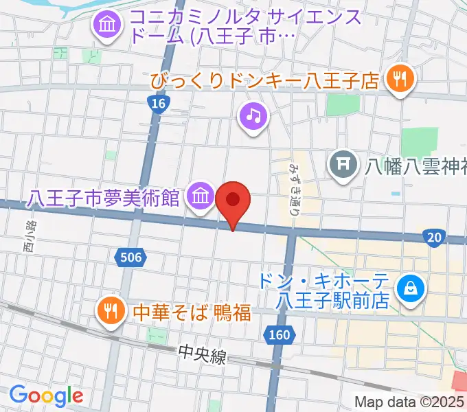 宮地楽器 八王子センターの地図