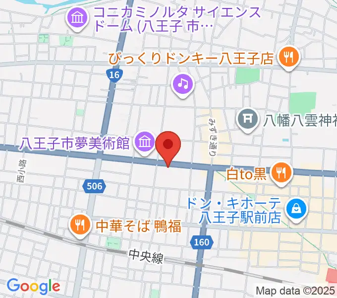 宮地楽器 八王子センターの地図