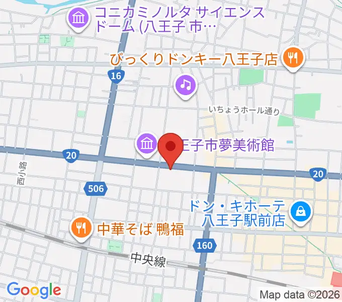 宮地楽器 八王子センターの地図