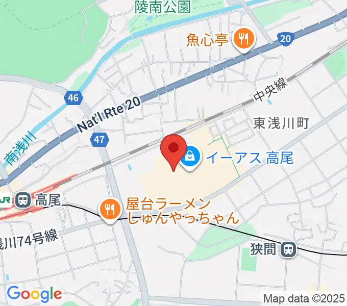 宮地楽器 イーアス高尾センターの地図