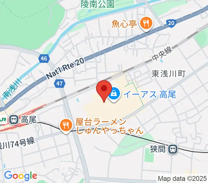 宮地楽器 イーアス高尾センターの地図