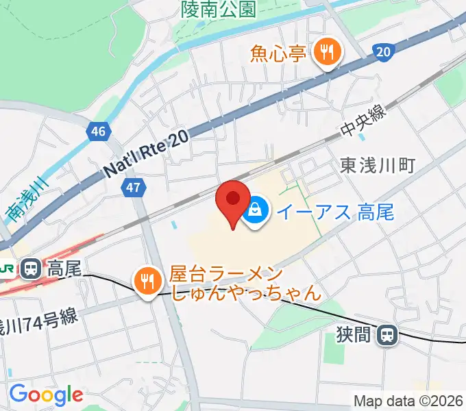 宮地楽器 イーアス高尾センターの地図