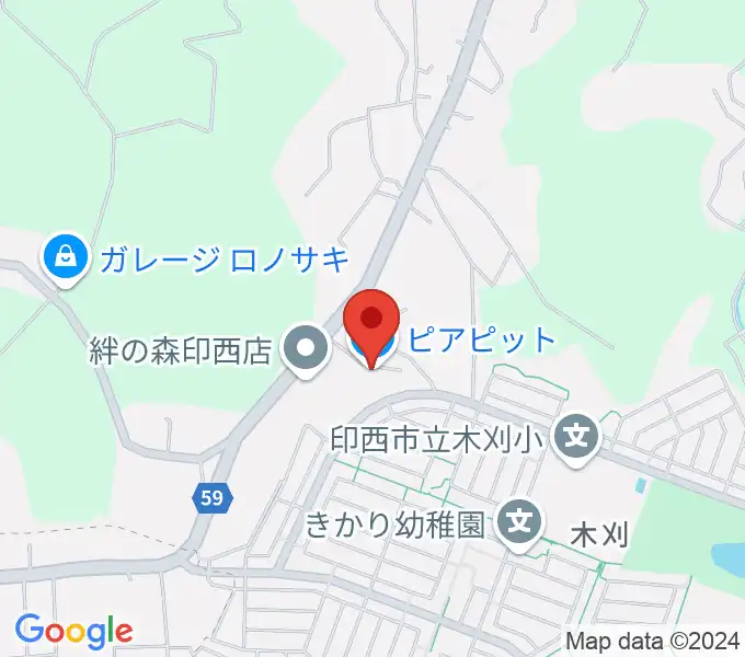 ピアノ工房ピアピットの地図