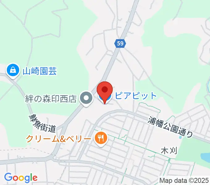 ピアノ工房ピアピットの地図