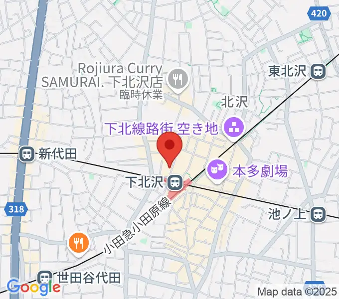 川上楽器 下北沢センターの地図