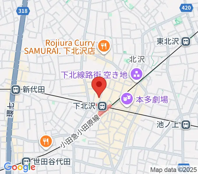 川上楽器 下北沢センターの地図