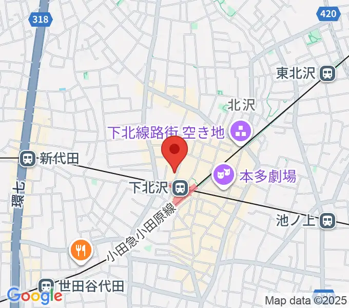 川上楽器 下北沢センターの地図