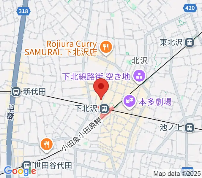 川上楽器 下北沢センターの地図