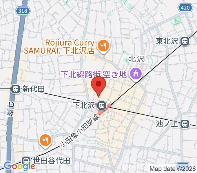 川上楽器 下北沢センターの地図