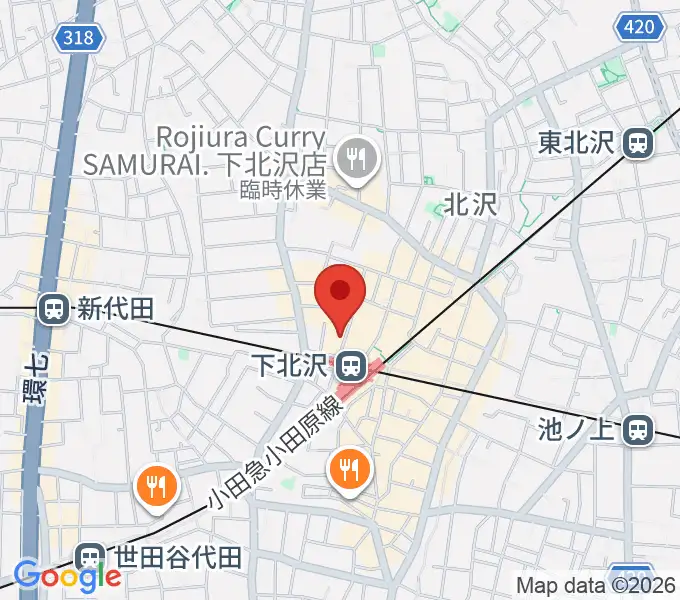 川上楽器 下北沢センターの地図