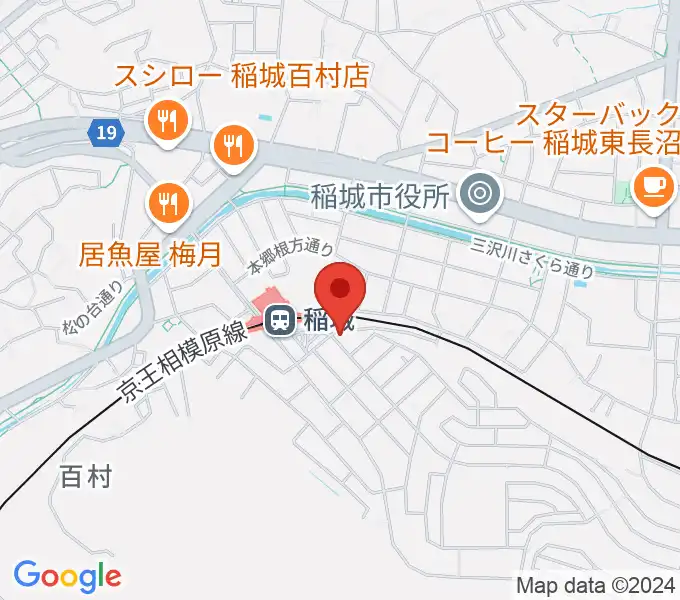 川上楽器 稲城センターの地図