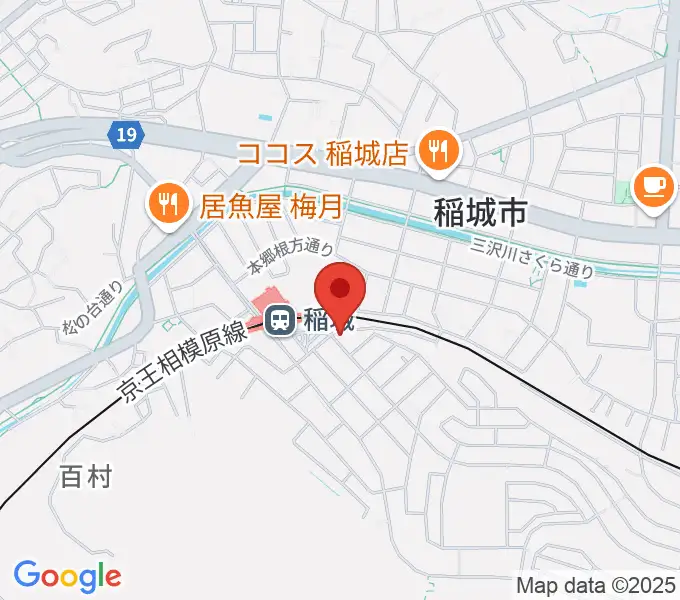 川上楽器 稲城センターの地図