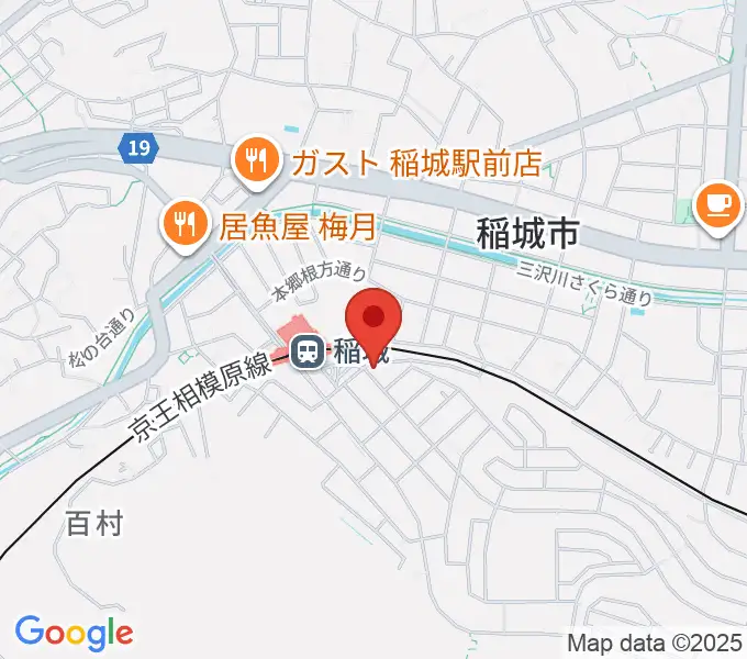 川上楽器 稲城センターの地図