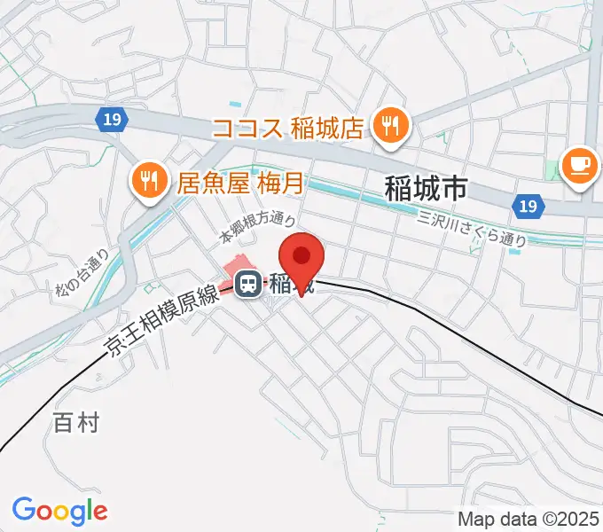 川上楽器 稲城センターの地図