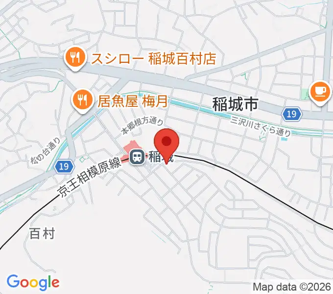 川上楽器 稲城センターの地図