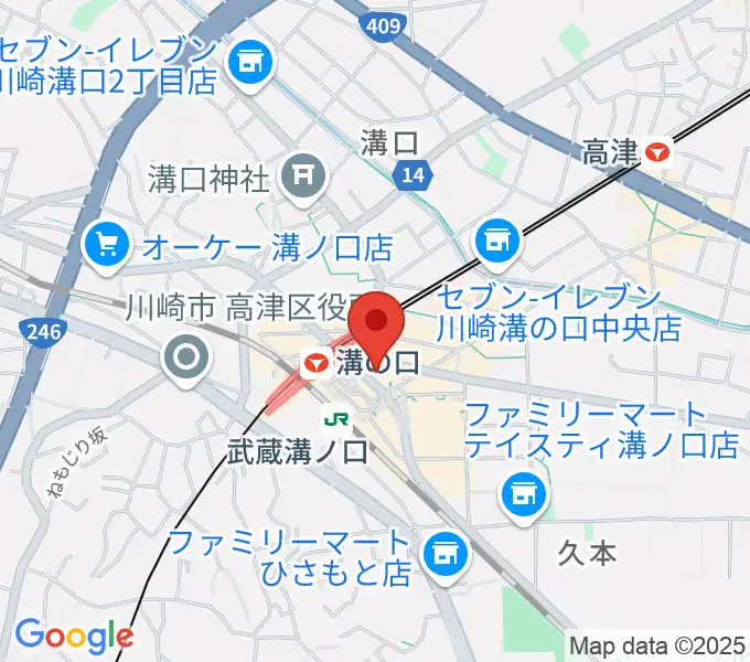 川上楽器 溝ノ口センターの地図