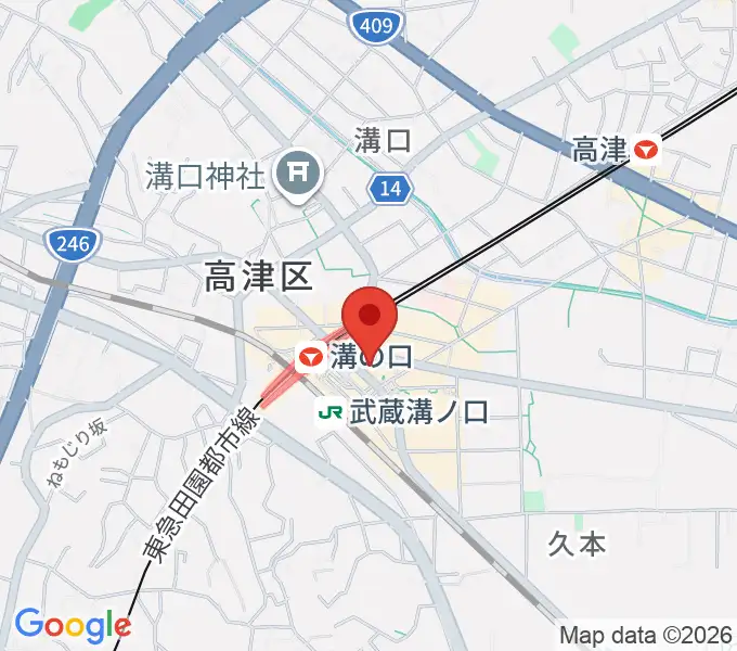 川上楽器 溝ノ口センターの地図