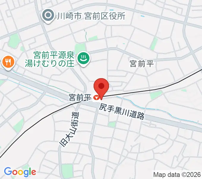 川上楽器 宮前平センターの地図