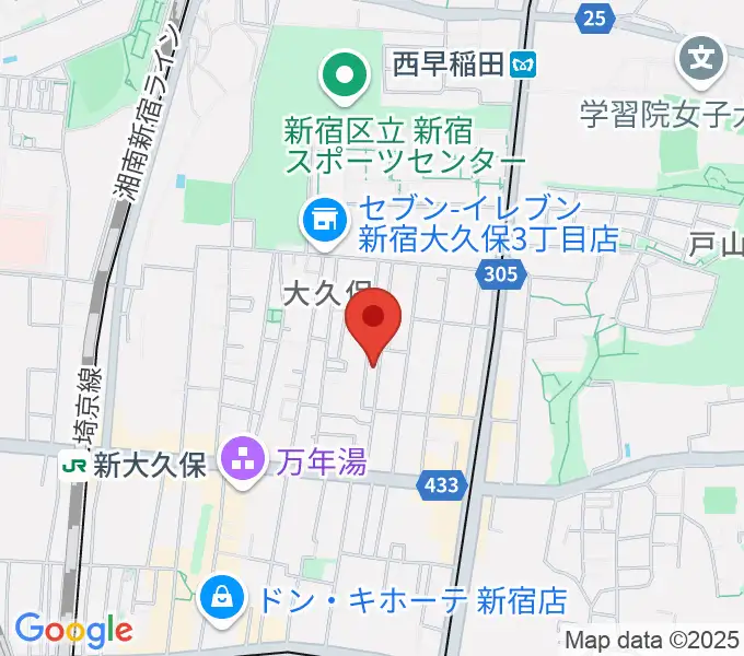 高橋管楽器の地図