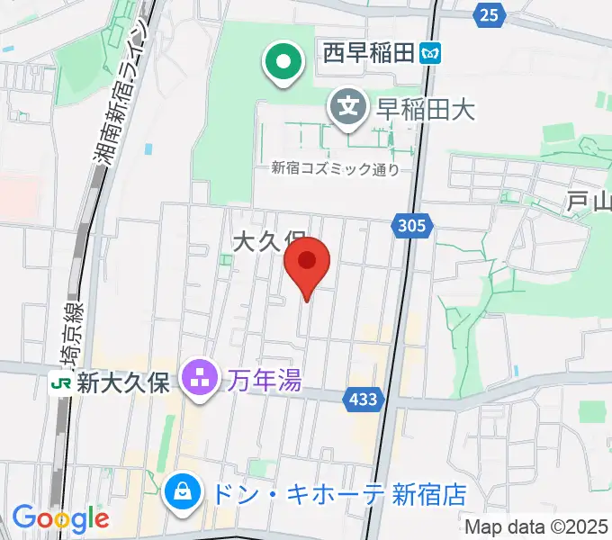 高橋管楽器の地図