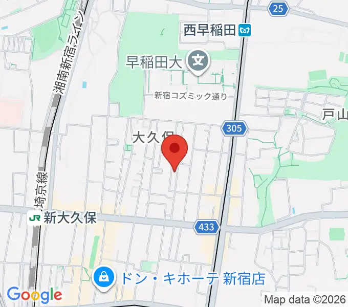 高橋管楽器の地図