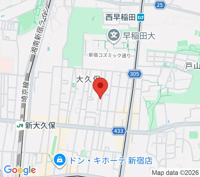 高橋管楽器の地図