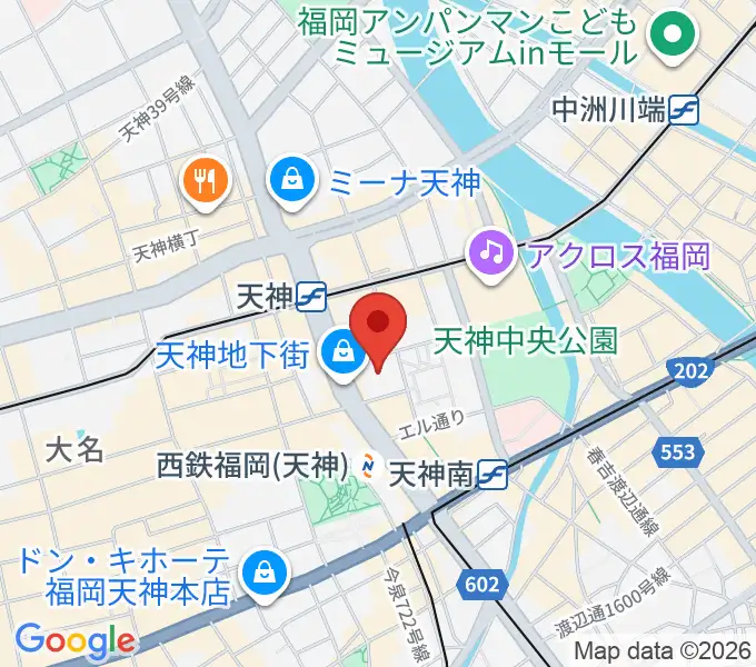 島村楽器 福岡イムズ店スタジオの地図