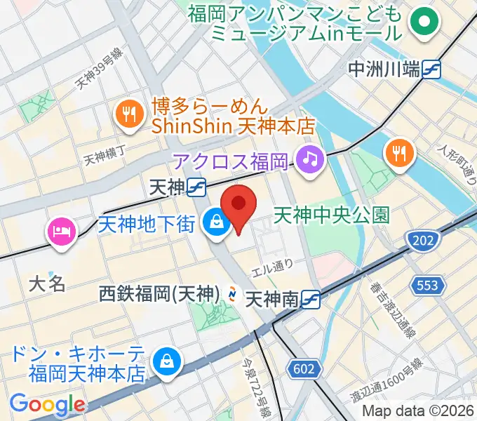 島村楽器 福岡イムズ店スタジオの地図