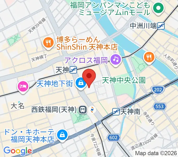 島村楽器 福岡イムズ店スタジオの地図